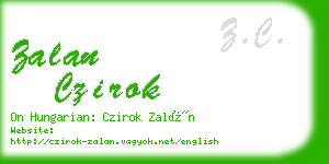 zalan czirok business card